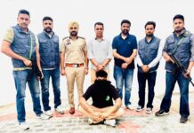 ਗੈਂਗਸਟਰ ਗੋਲਡੀ ਬਰਾੜ ਦਾ ਸਾਥੀ ਪੰਜ ਪਿਸਤੌਲਾਂ ਸਮੇਤ ਕਾਬੂ