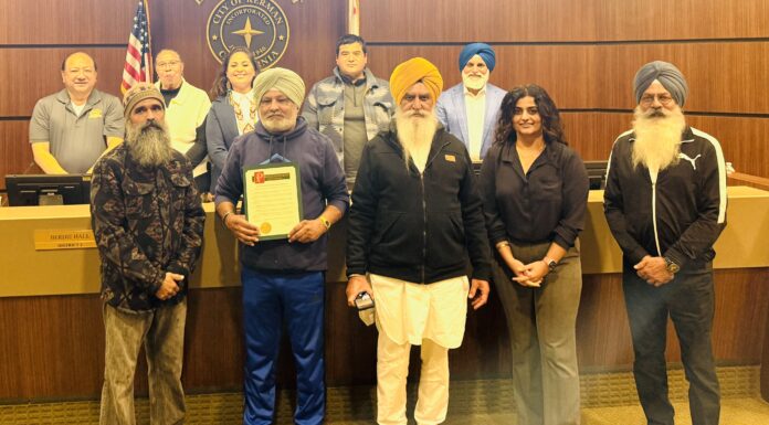 ਕਰਮਨ ਸਿਟੀ ਕੌਂਸਲ ਨੇ ਨਵੰਬਰ ਮਹੀਨੇ ਨੂੰ ਸਿੱਖ ਹੈਰੀਟੇਜ ਵਜੋਂ ਐਲਾਨਿਆ