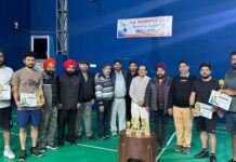 ਐਸ. ਕੇ. ਬੈਡਮਿੰਟਨ ਕਲੱਬ ਨੇ ਕਰਵਾਇਆ ਜਿਲਾ ਪੱਧਰੀ ਬੈਡਮਿੰਟਨ ਟੂਰਨਾਮੈਂਟ