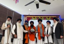 ਰਮੇਸ਼ ਸਿੰਘ ਖ਼ਾਲਸਾ ਗੁਰਦੁਆਰਾ ਬਾਲਟੀਮੋਰ ਵਿਖੇ ਸਨਮਾਨਿਤ ।