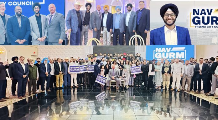 ਨੈਵ ਗੁਰਮ ਨੂੰ ਫਰਿਜ਼ਨੋ ਸਿਟੀ ਕੌਂਸਲ ਦੇ ਮੈਂਬਰ ਦੀ ਚੋਣ ਲਈ ਪੰਜਾਬੀ ਅਤੇ ਅਮੈਰੀਕਨ ਭਾਈਚਾਰੇ ਵੱਲੋਂ ਮਿਲਿਆ ਭਰਵਾਂ ਹੁੰਗਾਰਾ
