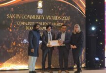 ਪੱਤਰਕਾਰ ਤੇ ਟੀਵੀ ਜਰਨਲਿਸਟ ਮਨਦੀਪ ਖੁਰਮੀ ਹਿੰਮਤਪੁਰਾ ਸਾਊਥ ਏਸ਼ੀਅਨ ਨੈੱਟਵਰਕ ਐਵਾਰਡ ਸਮਾਰੋਹ ਦੌਰਾਨ ਸਨਮਾਨਿਤ