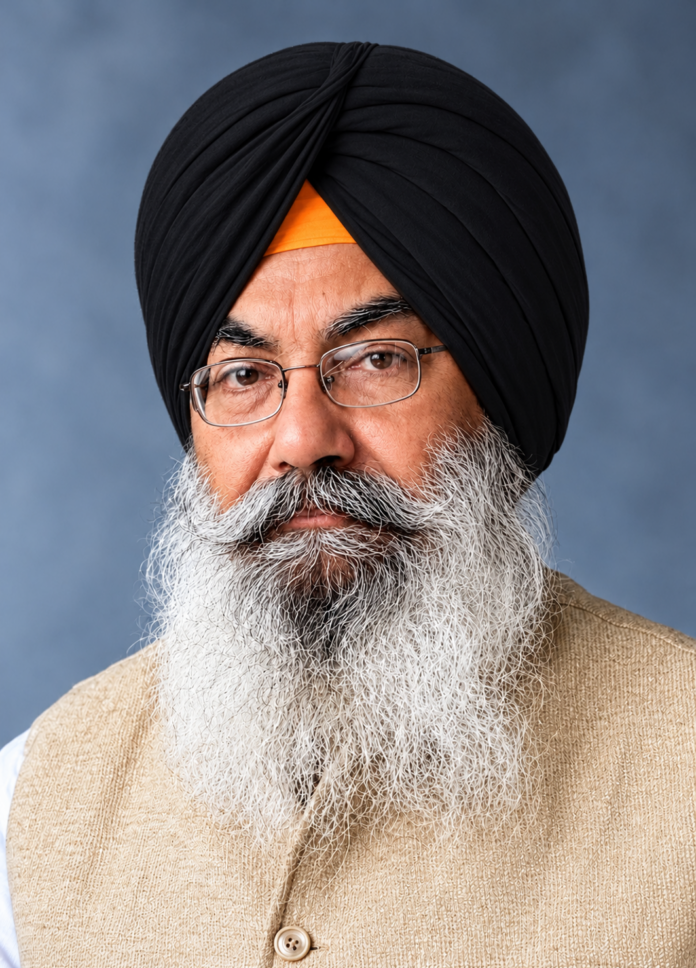 Dignified Sikh Portrait in Black Turban