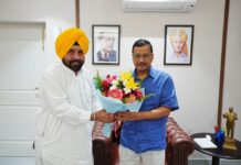 ਹਰਚੰਦ ਸਿੰਘ ਬਰਸਟ ਵੱਲੋਂ ‘ਆਪ’ ਦੇ ਕੌਮੀ ਕਨਵੀਨਰ ਅਰਵਿੰਦ ਕੇਜਰੀਵਾਲ ਨਾਲ ਵਿਸ਼ੇਸ਼ ਮੁਲਾਕਾਤ